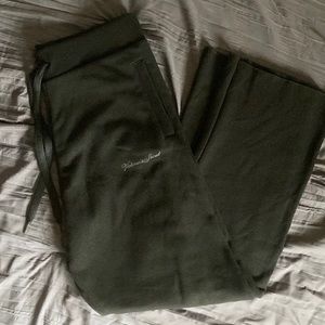 Victoria's secret black fleece sweat pants silver writing